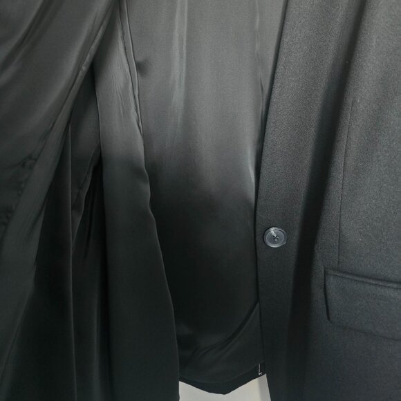 NWT Talbots Black Virgin Wool Notch Collar Single Button Blazer 24W - Picture 9 of 14